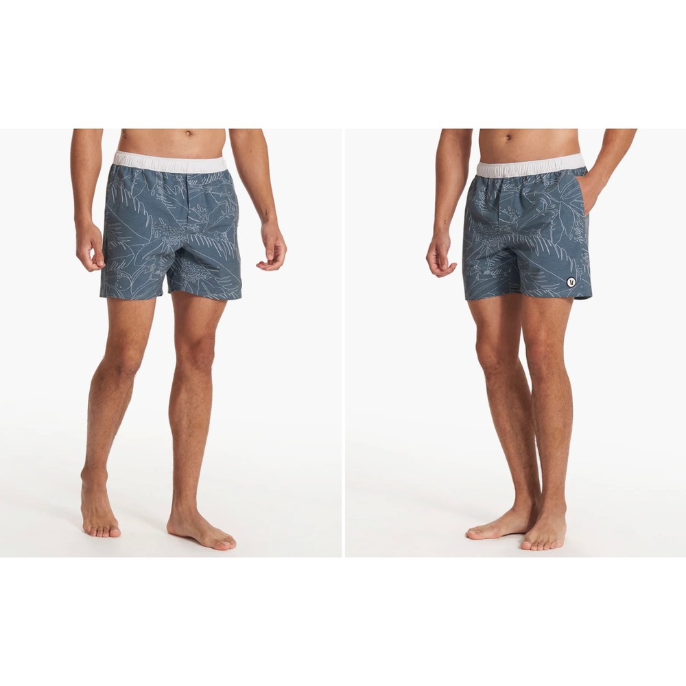 Vuori Cape Shorts Men 2XL Lake Jungle Stretch Wicking Gym‎ Run Hike Yoga UPF NWT